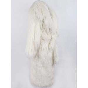 <span class=keywords><strong>Abrigo</strong></span> de Invierno Personalizable para <span class=keywords><strong>Mujer</strong></span>, Tejido con Pelo Sintético de Caballo, Cuello en V, Grueso, Casual, con un Solo Botón, Largo, de Poliéster Antiencogimiento - Product Image 4