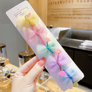 Small Size Tulle Bow Hair Clips Set Super Fairy Princess Barrettes Cute Mesh Decor Hair Pins For Girls Kids Hair Accessories - Product Image 5