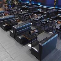 Ensemble de bar en pierre sur mesure avec structure en fer, style industriel ancien, mobilier commercial pour bar et salle à manger