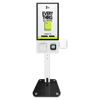 Kiosque de commande McDonald's en libre-service avec impression thermique, écran tactile IPS de 21,5 pouces, surface brillante, boîtier métallique, machine de commande de nourriture