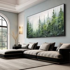 Peinture à l'huile texturée, grand paysage horizontal, art mural personnalisé, décoration créative pour la maison et la galerie - Product Image 6