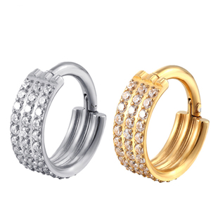 16G Clear Cubic zirconia Nariz Labio Anillo Conch Piercing Joyería Cartílago Daith Helix Tragus Rook Lobe Pendiente Nariz Anillo Aro - Product Image 4