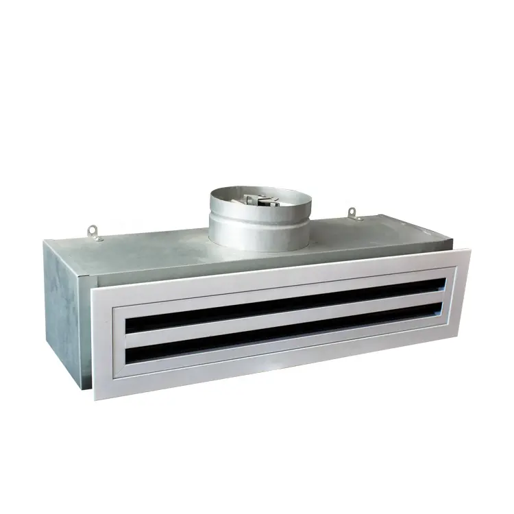 HVAC de aluminio de suministro de aire lineal para techo aire rejillas difusor con Plenum