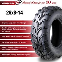 Pneus WANDA P373 26*8-14 26x8-14 pour tracteurs 4x4, buggy 4x4, VTT et UTV, pneus tout-terrain pour VTT