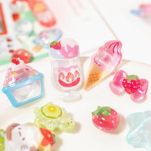 Pegatina 3D en relieve Yuxian, dulce y adorable estilo caramelo para fiestas, DIY, funda de teléfono móvil, juguete musical de mano con sonido. - Product Image 3