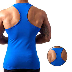 OEM personalizado de los hombres de gimnasio Chaleco de moda azul camiseta sin mangas nuevo diseño para El culturismo y entrenamiento de punto de Talla grande-al por mayor - Product Image 6