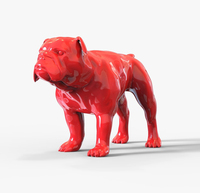Statue de bouledogue en résine pour la décoration de la maison
