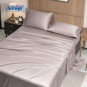 Parure de draps en fibre de bambou tissée durable, antibactérienne, facile d'entretien, avec housse de <span class=keywords><strong>couette</strong></span> simple, King Size, 300 fils/cm², pour maison neuve - Product Image 1