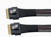 Câble de serveur SlimSAS 8I tressé en nylon haute vitesse SFF 8654 à faible perte pour stockage hyperconvergé OEM ODM longueur personnalisée