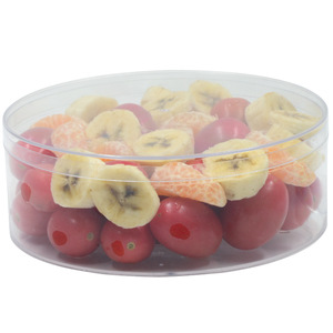 Caja de plástico transparente redonda sin olor de calidad alimentaria, caja redonda grande de 1000ML para ensalada de frutas, galletas, alimentos secos, embalaje de regalo - Product Image 1