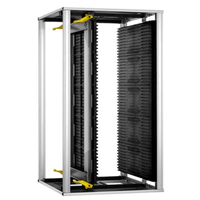 Support de rangement pour cartes de circuits imprimés TYtech, support de magazines en plastique réglable, SMT ESD antistatique, fond en métal, 50 emplacements pour cartes de circuits imprimés pour ligne de cartes de circuits imprimés