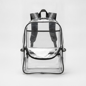 Sac à dos transparent avec pochette intérieure transparente en TPU, sac d'école transparent, sangles réfléchissantes, 33x45cm, sans PVC, logo personnalisé - Product Image 3