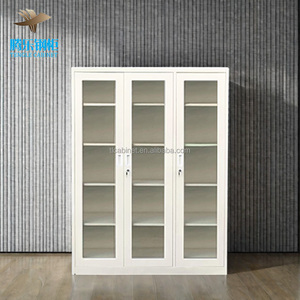 Muebles DE OFICINA DE METAL modernos, archivador de 3 puertas de alta calidad, puerta de vidrio con cerradura, particiones ajustables, almacenamiento, dormitorio, Parque - Product Image 5