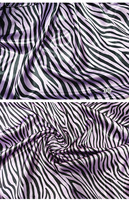 Tissu satiné imprimé zèbre 100% polyester, imitation soie, doux, fluide, léger, pour doublure de vêtement, ruban pour coiffure