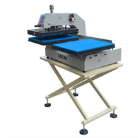 Presse à chaud pneumatique double station coulissante MEM 40*50 pour transfert thermique sur vêtements et t-shirts, applicateur de strass