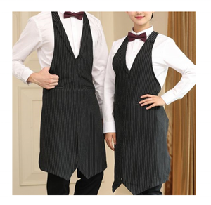 Delantal conjunto restaurante uniformes alta calidad nuevo diseño personalizado Hotel camisa clásica y moda <span class=keywords><strong>camarero</strong></span>/camarera ropa <span class=keywords><strong>de</strong></span> trabajo TWILL - Product Image 2
