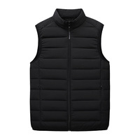Gilet mat en duvet de canard personnalisé pour homme, léger et pliable, pour veste d'hiver, sans manches, avec doublure matelassée en duvet