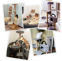 Chat fait à la main en bois tour arbre animal grattoir Simons chat jeu en bois Lotus Maine Coon énorme arbre à chat