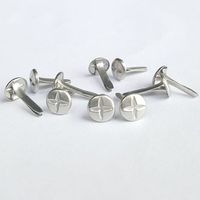 Clous décoratifs en métal argenté 8x15mm à tête cruciforme Phillips pour scrapbooking, fabrication de cartes et projets d'artisanat DIY