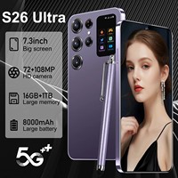Teléfono Móvil Inteligente S26 Ultra 5G con Desbloqueo Ergonómico y Personalizado, Pantalla HD de 7.3 Pulgadas, 16 GB de RAM + 1 TB de Almacenamiento, Procesador Deca Core