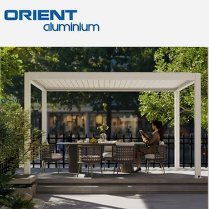 Gazebo d'extérieur 3*3 3*4 3*5 4*6m, étanche bioclimatique, pergola à <span class=keywords><strong>louvre</strong></span> en aluminium blanc, automatique, patio, arrière-cour - Product Image 5