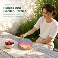 Assiettes en papier argentées et dorées, sous-assiettes jetables, assiettes décoratives pour mariages, fêtes et traiteurs, vente en gros directe
