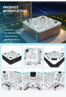 JOYEE Spa de piscine extérieur pour 5 personnes, bain à remous massant en acrylique, bain de trempage extérieur, très populaire