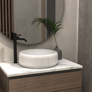 Lavabo de Cerámica Personalizado OEM sin Orificio para Grifo, Resistente a los Arañazos, para Baño de Hotel - Product Image 4