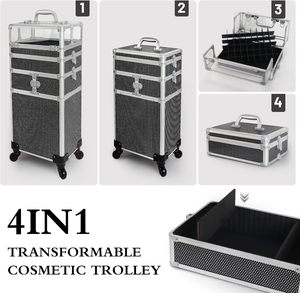 Valigia Professionale per Trucco con Ruote, Personalizzabile OEM/ODM, Resistente alla Polvere, Capacità 15L, Organizer da Viaggio per Unghie - Product Image 2