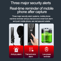 Serrures intelligentes pour porte d'entrée Serrure de porte intelligente électronique Wifi Tuya avec caméra et interphone vidéo à empreinte digitale Serrure de porte intelligente