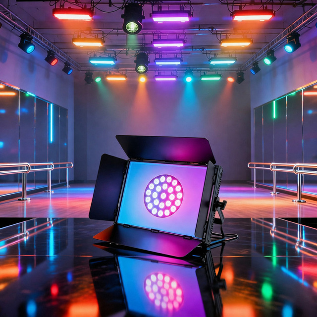 RGBW 4-in-1 COB LED Profile Spotlights with DMX512 Control 200W High CRI 90 for Dance Studios & Stages
