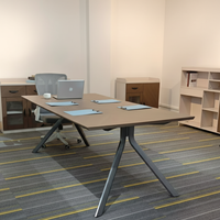Table de conférence de bureau abordable, capacité de 6 à 12 personnes, table de réunion de petite taille, adaptée aux écoles, hôpitaux et hôtels