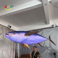 Modèle de poisson gonflable de défilé de thon gonflable de décoration de fête à thème d'océan avec la lumière menée