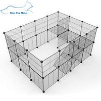 Vente flash Cage pour animaux de compagnie en métal DIY, chenil pour chien et chat, enclos détachable pour animaux de compagnie en fer, parc pour animaux de compagnie