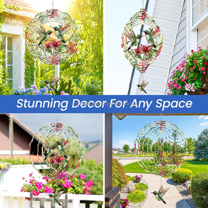 Molinetes de Viento de Acero Inoxidable, Escultura de Pájaro, Decoración de Jardín, Adorno Colgante para Interiores y Exteriores, Regalo de Cumpleaños o Día de la Madre para Abuela - Product Image 4