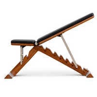 Banc d'entraînement multifonctionnel complet pour la salle de sport, en bois massif, réglable, avec un aspect élégant pour les exercices corporels généraux