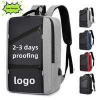 Mochila para Portátil con Logotipo Personalizado, Puerto de Carga USB, Venta al Por Mayor OEM, Mochila Escolar, Universitaria, de Negocios, de Viaje, para Hombre y Mujer, con Tira Reflectante