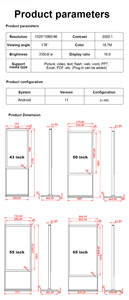 43inch trong nhà quảng cáo hiển thị kỹ thuật số trong nhà Android thường vụ 1080P đứng signage tầng Màn hình <span class=keywords><strong>LCD</strong></span> cho quảng cáo - Product Image 6