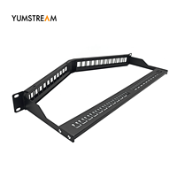 Panneau de brassage RJ45 UTP 1U 24 ports angulaire vide de 19 pouces pour câblage