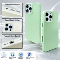Étui de téléphone magnétique brillant de luxe en gelée pour iPhone 18 17 16 15 Pro Max, coque lisse et brillante pastel avec boutons métalliques, étui de protection