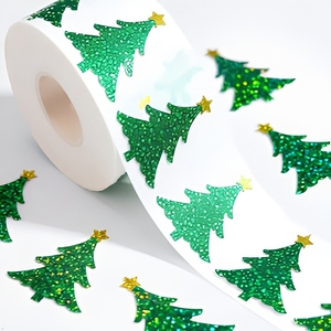 Autocollants ronds en papier ODM, étiquettes de remerciement pour boîtes cadeaux, gobelets à café, contenants alimentaires, utilisation artisanale écologique - Product Image 1