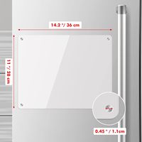 Tableau effaçable à sec magnétique pour réfrigérateur, épaisseur 3 mm, 14,2x11 pouces, lot multi-pièces, dos en acrylique transparent – Nouveauté 2026, Vente Flash