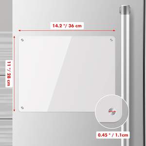 2026 Hot Sell 3mm Thick Dry <b>Erase</b> Board Refrigerator Magnetic 14.2x11 Inches Multi-piece Package for Fridge Clear Acrylic Back - Product Image 2
