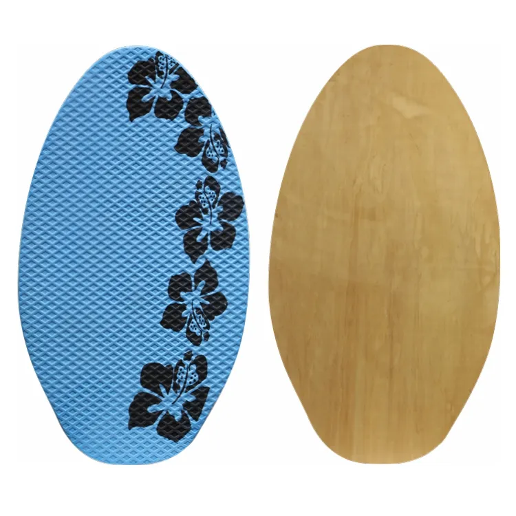 7 ply wood skimboards beach surfing wooden skim board durable lightweight water sports 30-41 inch with EVA traction pad