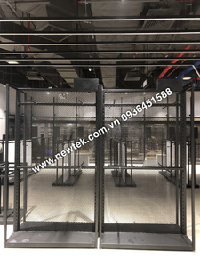 Étagère de présentation pour supermarché et magasin de détail à 4 niveaux, en acier laminé à froid noir/blanc, OEM, modèle W1, autoportante - Product Image 2