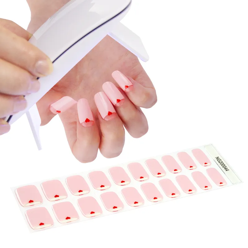 Huiszi factory fornitore 3D custom semi cured gel nail Full Nail Polish gel nail polish sticker wraps