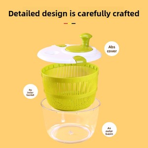 Panier de lavage pour déshydrateur de légumes, fournitures de cuisine, panier d'égouttage, déshydrateur manuel, déshydrateur de fruits et légumes, déshydrateur de salades - Product Image 3