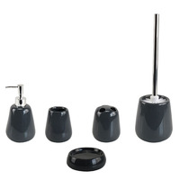 Ensemble de salle de bain en céramique cinq pièces de style moderne BX avec porte-brosse à dents et porte-brosse de toilette