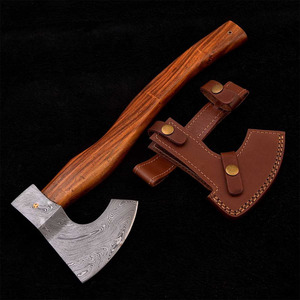 Damascus Steel Forged <b>Axe</b> with Rosewood Handle Custom Handmade Outdoor Camping <b>Wood</b> Cutting Tool OEM Damascus Steel Utility <b>Axe</b> - Product Image 2
