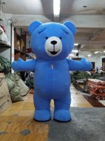 Costume de mascotte d'ours en peluche gonflable personnalisé Funtoys, déguisement d'ourson en peluche d'Halloween, déguisement de personnage de Cosplay pour le spectacle